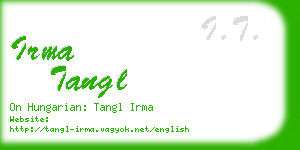 irma tangl business card